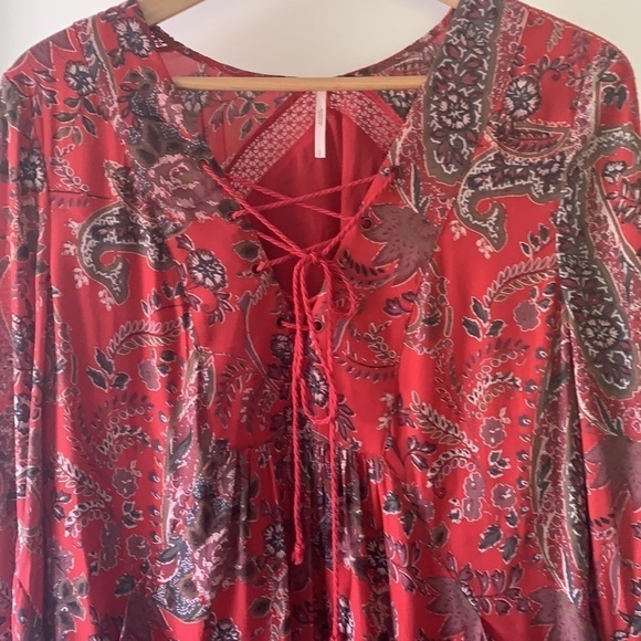 Free People Rain or Shine Boho Mini Dress S - Picture 4 of 13